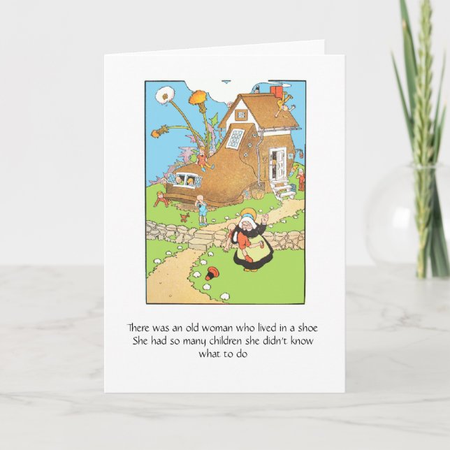 Cartão Old Woman in a Shoe, Greeting Card (Frente)