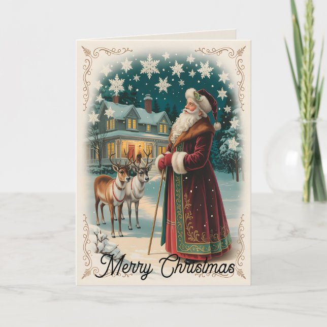 Cartão Old World Christmas Christmas 7 Card (Frente)