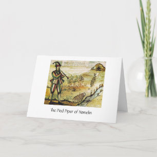 Cartão Oldest Image of Pied Piper, Greeting Card