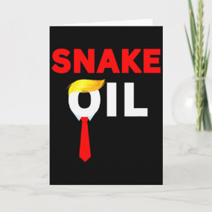 Cartão Óleo de Cobra Engraçado Anti-trump Fantasia Hallow