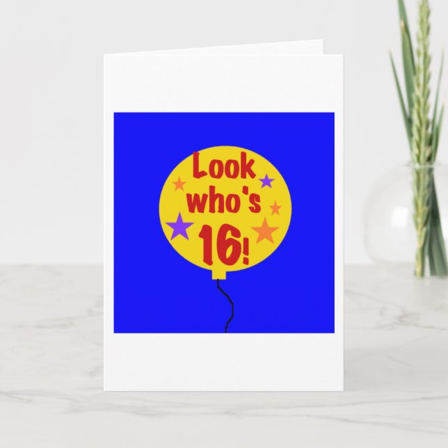 Cartão Olha quem tem 16 anos (Frente)