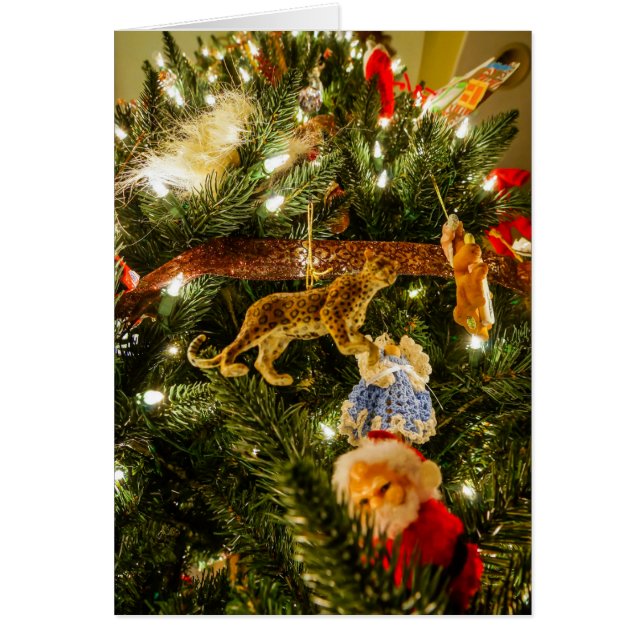 Cartão Olhando A Árvore De Natal (Frente)