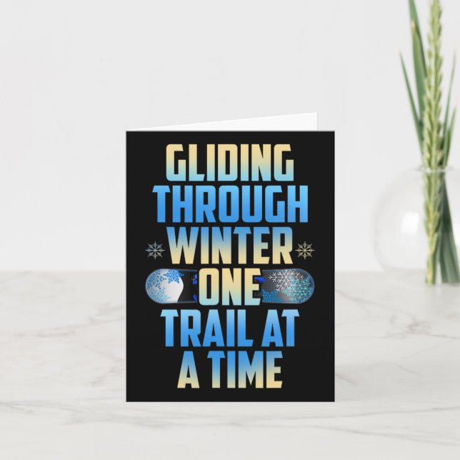 Cartão Olhando Através Do Inverno Uma Trilha De Cada Vez (Frente)