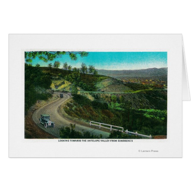 Cartão Olhando para Antelope Valley, de Sandberg (Frente Horizontal)