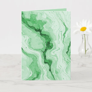 Cartão Olhar Ágata Verde Floresta Druzy 