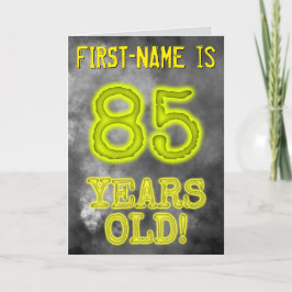 Cartão Olhar de Aura Assustadora e Brilhante "85 ANOS DE 