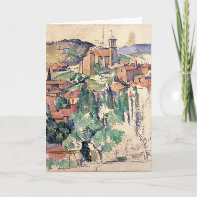 Cartão Olhe para Gardanne - Paul Cezanne - c1885 (Frente)