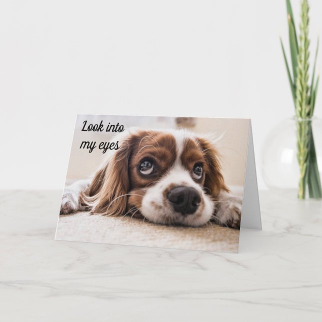 CARTÃO *OLHE PARA OS MEUS OLHOS* DESEJOS DE ANIVERSÁRIO P (Frente)