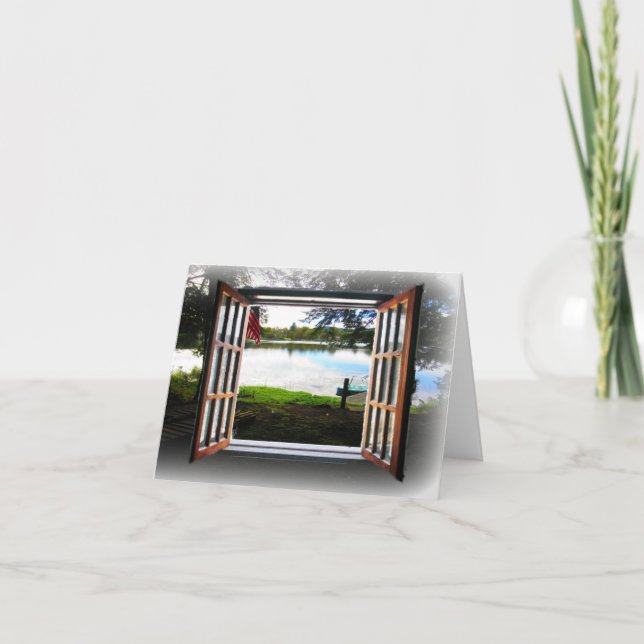 Cartão Olhe pela janela (Frente)