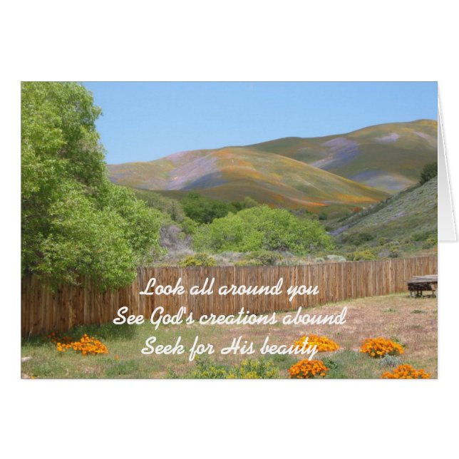 Cartão Olhe Tudo Ao Seu Redor (Frente Horizontal)