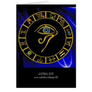 Cartão OLHO ASTRAL DE HÓRUS, TALISMÃ AZUL Carta Astral