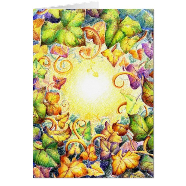 Cartão Olho da hera do arco-íris (Frente)