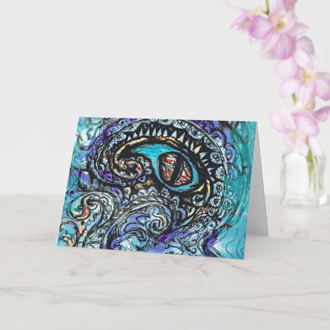 Cartão Olho de um Monstro do Mar (Orquídea)