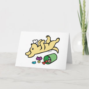 Cartão Olho Labrador Amarelo Mischievo