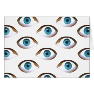 Cartão olhos azuis