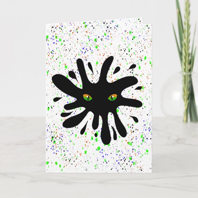 Cartão Olhos de Gato Purgando um Buraco Negro (Frente)
