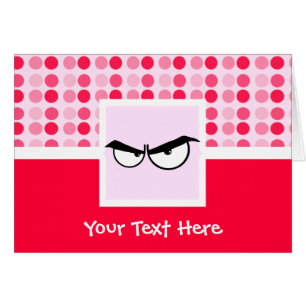 Cartão Olhos irritados bonitos