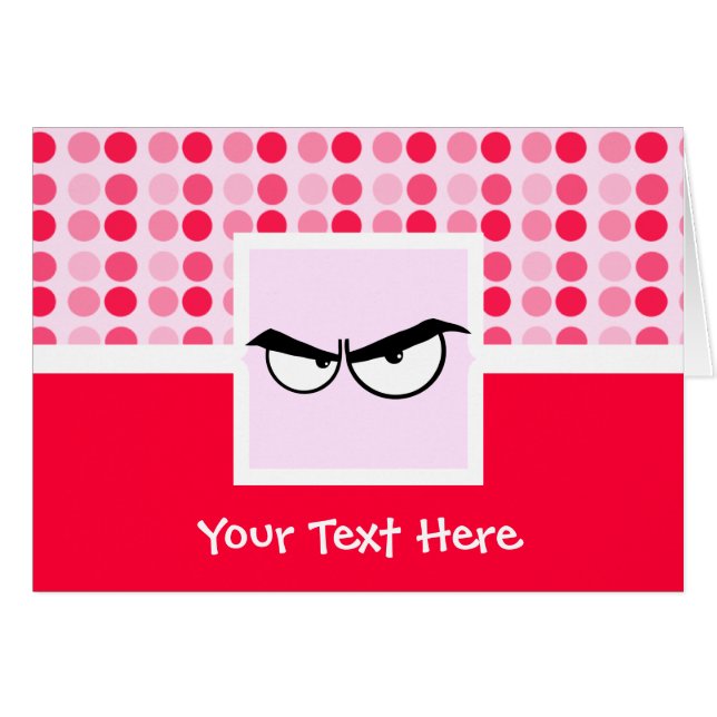 Cartão Olhos irritados bonitos (Frente Horizontal)