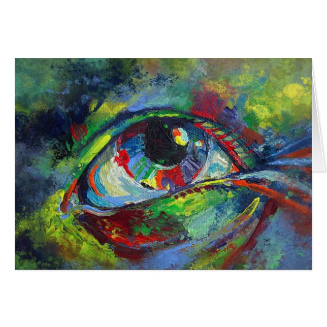 Cartão Olhos Olhando (Frente Horizontal)