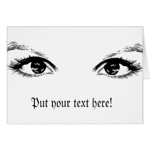 Cartão olhos roxos