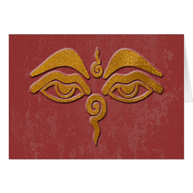 Cartão olhos sabedoria - ouro (Frente Horizontal)