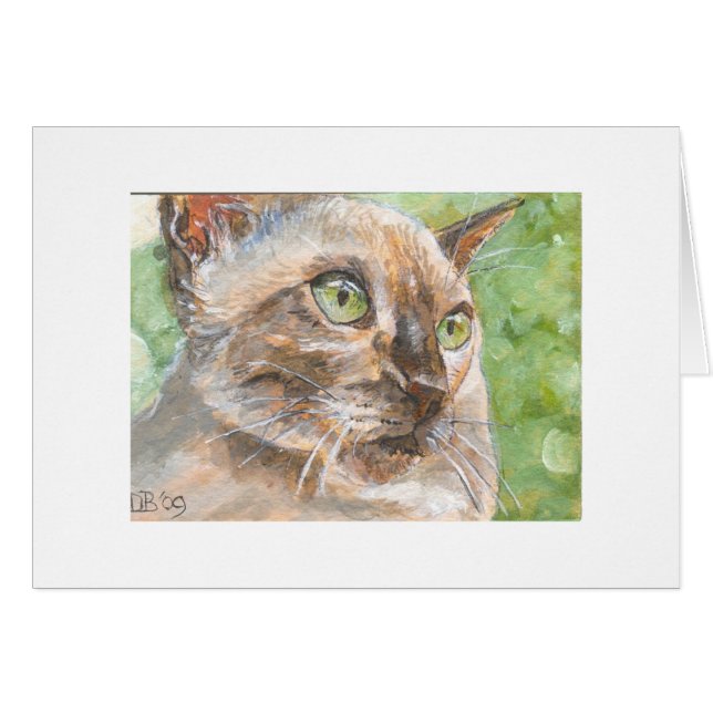 Cartão Olhos verdes (Frente Horizontal)