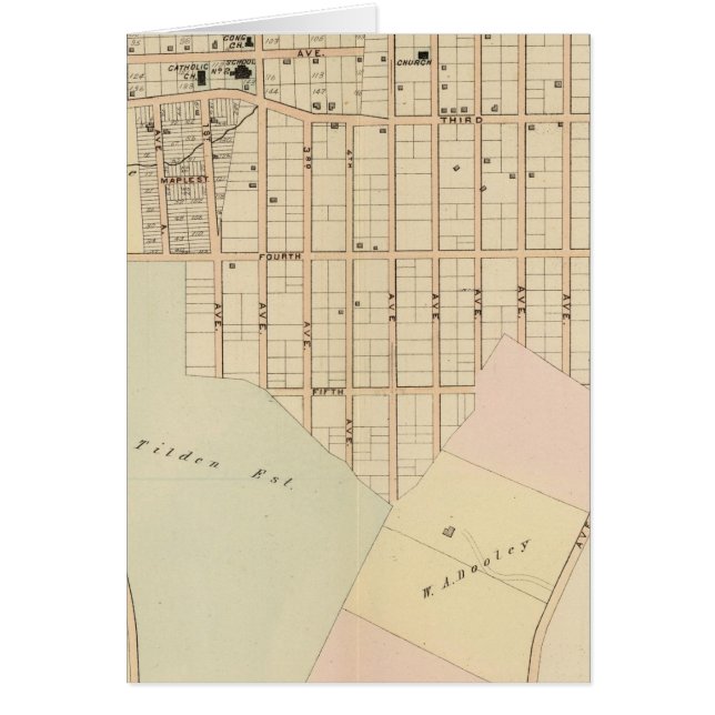 Cartão Olinville, Wakefield, Nova Iorque (Frente)