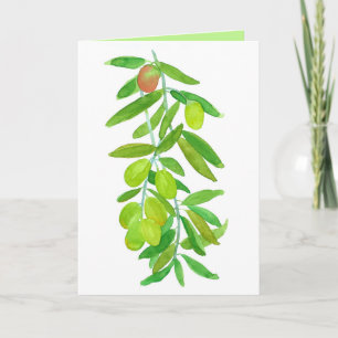 Cartão Olive Branch Botanical Peace Green