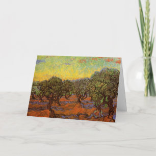 Cartão Oliveiral, Céu Laranja por Vincent van Gogh