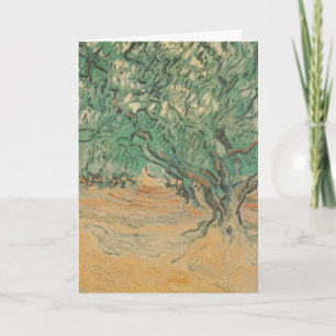Cartão Oliveiral de Van Gogh - Arte da Natureza em Verde