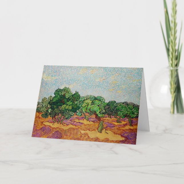Cartão oliveiras 1889 por vincent van gogh (Frente)