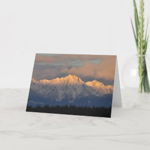Cartão Olympic Mountains at Sunrise - Frameable Art
