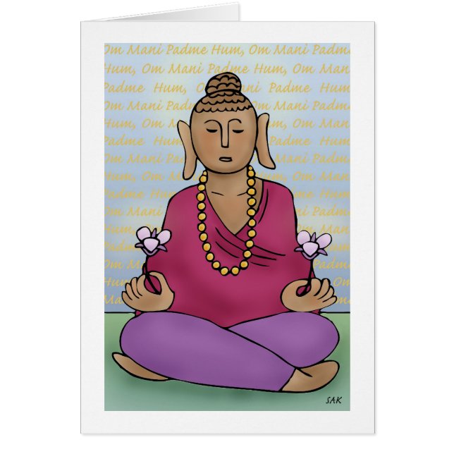 Cartão Om Mani Padme Hum (Frente)
