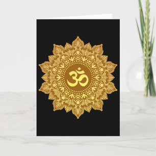 Cartão Om Símbolo Mandala Geometria Sagrada Zen Yoga Medi