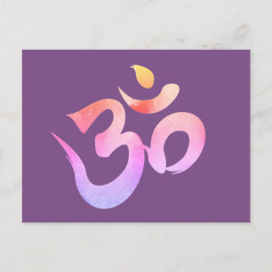 Cartão Om, Waterolor OmPostcard