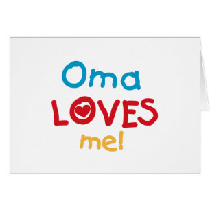 Cartão Oma ama-me T-shirts e presentes