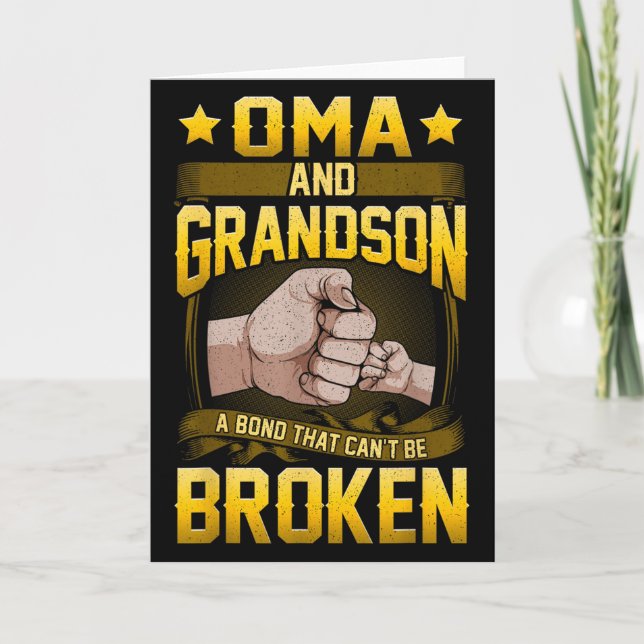 Cartão Oma And Grandson A Bond That Can't Be Broken Shirt (Frente)