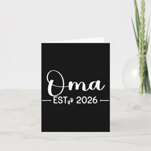 Cartão Oma Est 2026 New Matching Mother To Be 2026  (Frente)