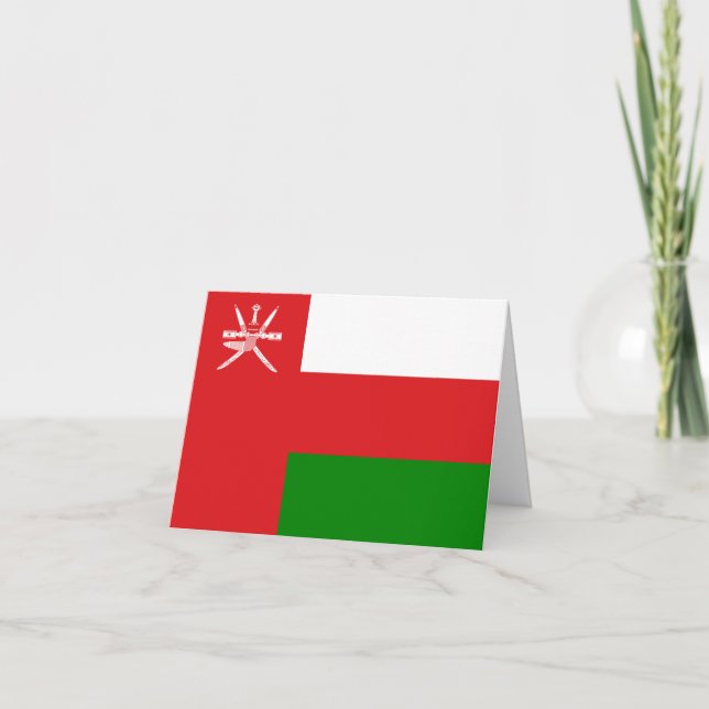 Cartão Oman Flag (Frente)