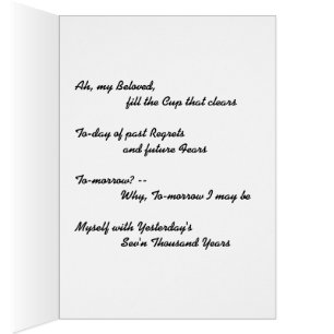 Cartão Omar Khayyam