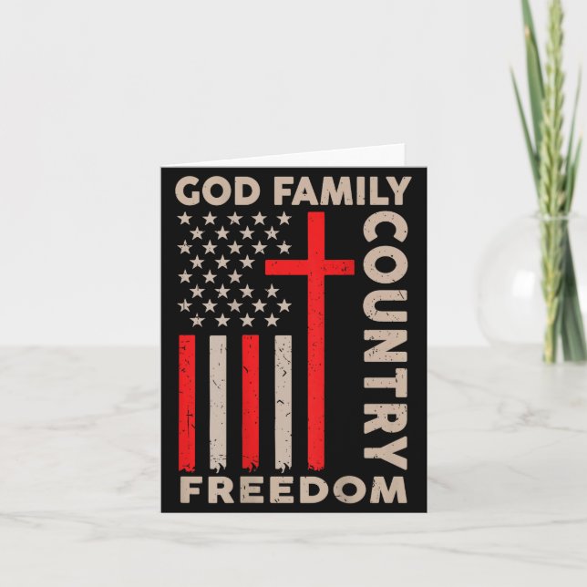 Cartão On-back God Family Country Dom Patriotic Christian (Frente)