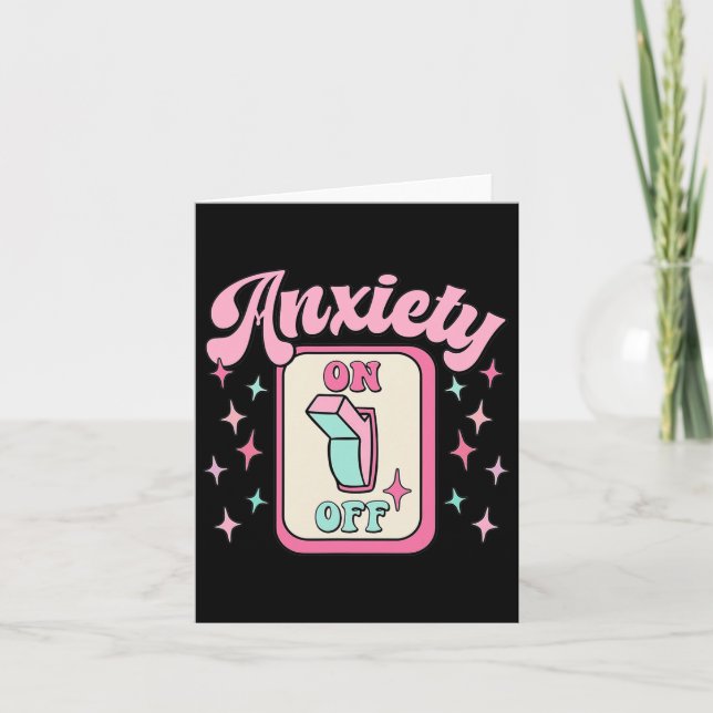Cartão On Off (Desativado) Switch Divertido Mental Health (Frente)