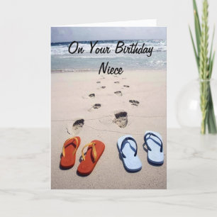 CARTÃO ON YOUR BIRTHDAY **NIECE** BEACH STYLE