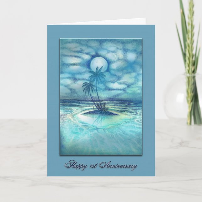 Cartão Once in a "Blue Moon" 1st Anniversary, Oasis (Frente)