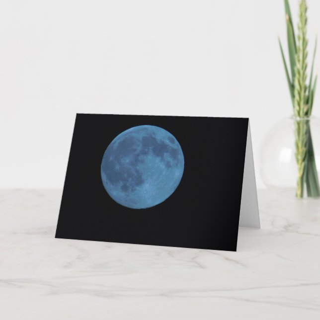Cartão Once in a Blue Moon Greeting Card (Frente)