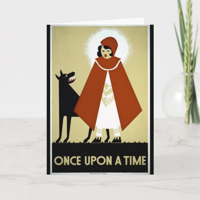 Cartão Once Upon a Time - WPA Poster - (Frente)