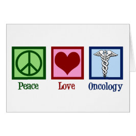 Cartão Oncologista Peace Love Oncology Office Card