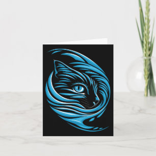 Cartão Onda de Gato Azul Para Kamala 47 Senhoras de Gato 