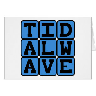 Cartão Onda de Tidal, tsunami violento