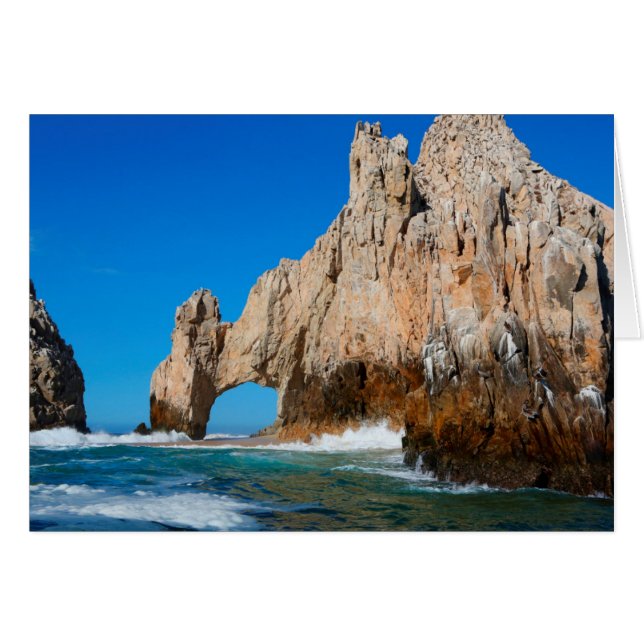 Cartão Ondas A Espalhar Na Praia (Frente Horizontal)